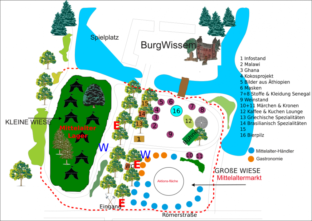 Lageplan des Geländes